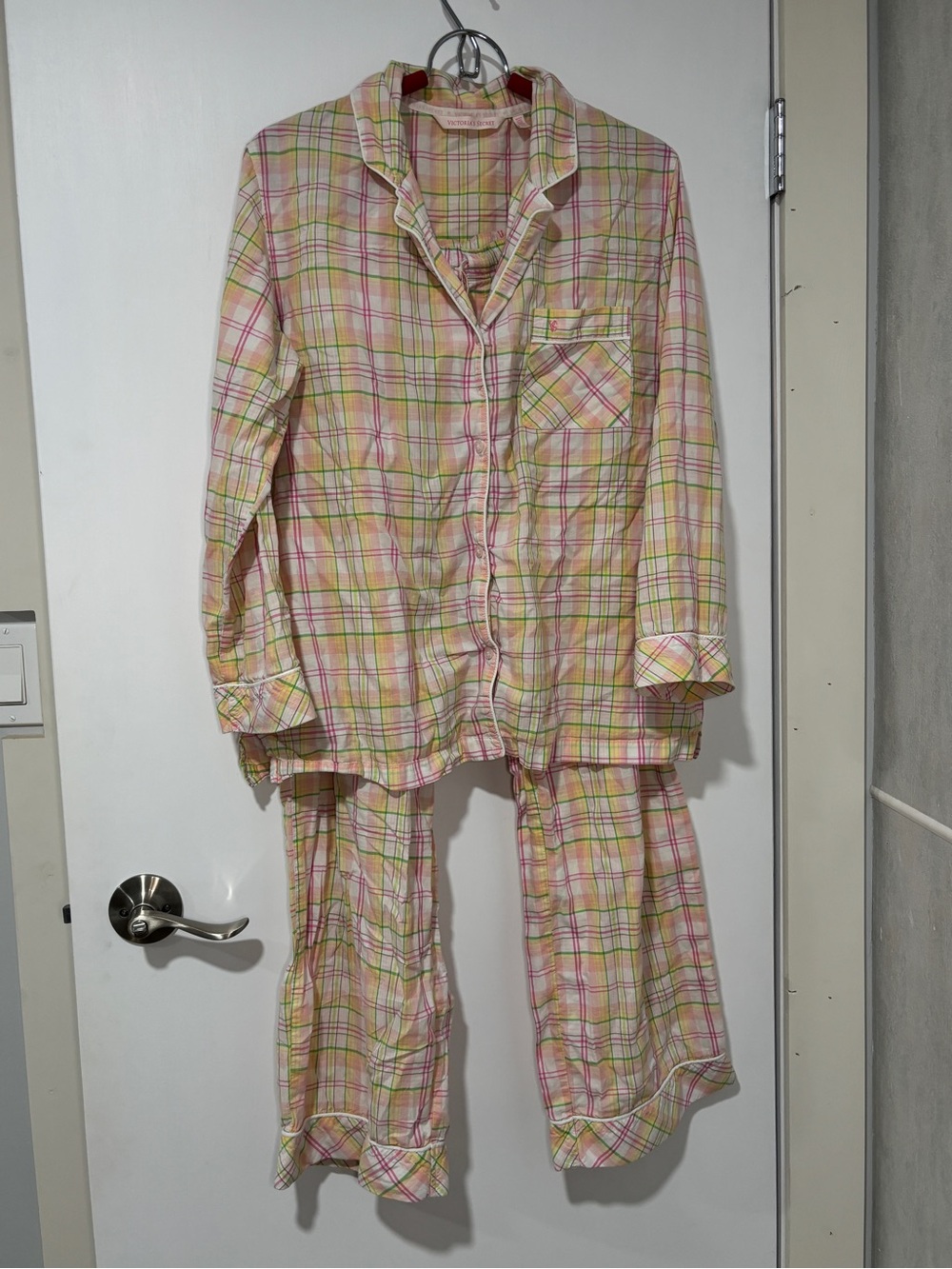 100% Cotton Victoria's Secret Pink Plaid Cotton Pajama Set